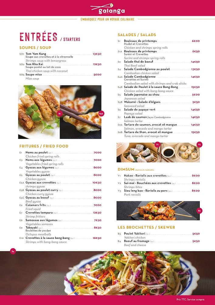Restaurant Galanga Argeles-sur-Mer - Menu Image 2